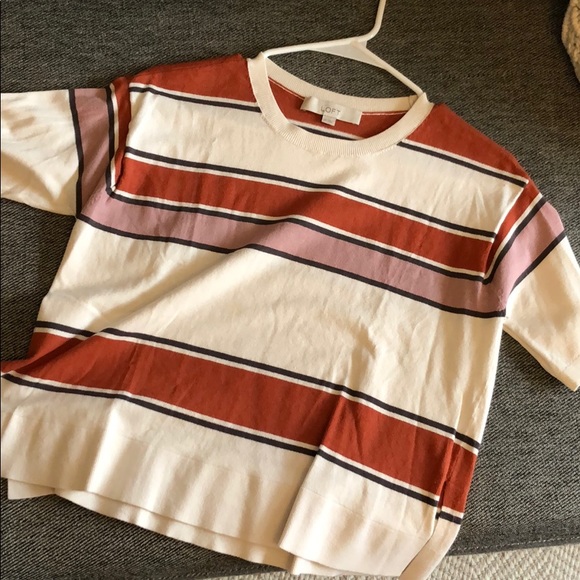LOFT Tops - $OLD Cropped Loft striped sweater top MUST GO ASAP